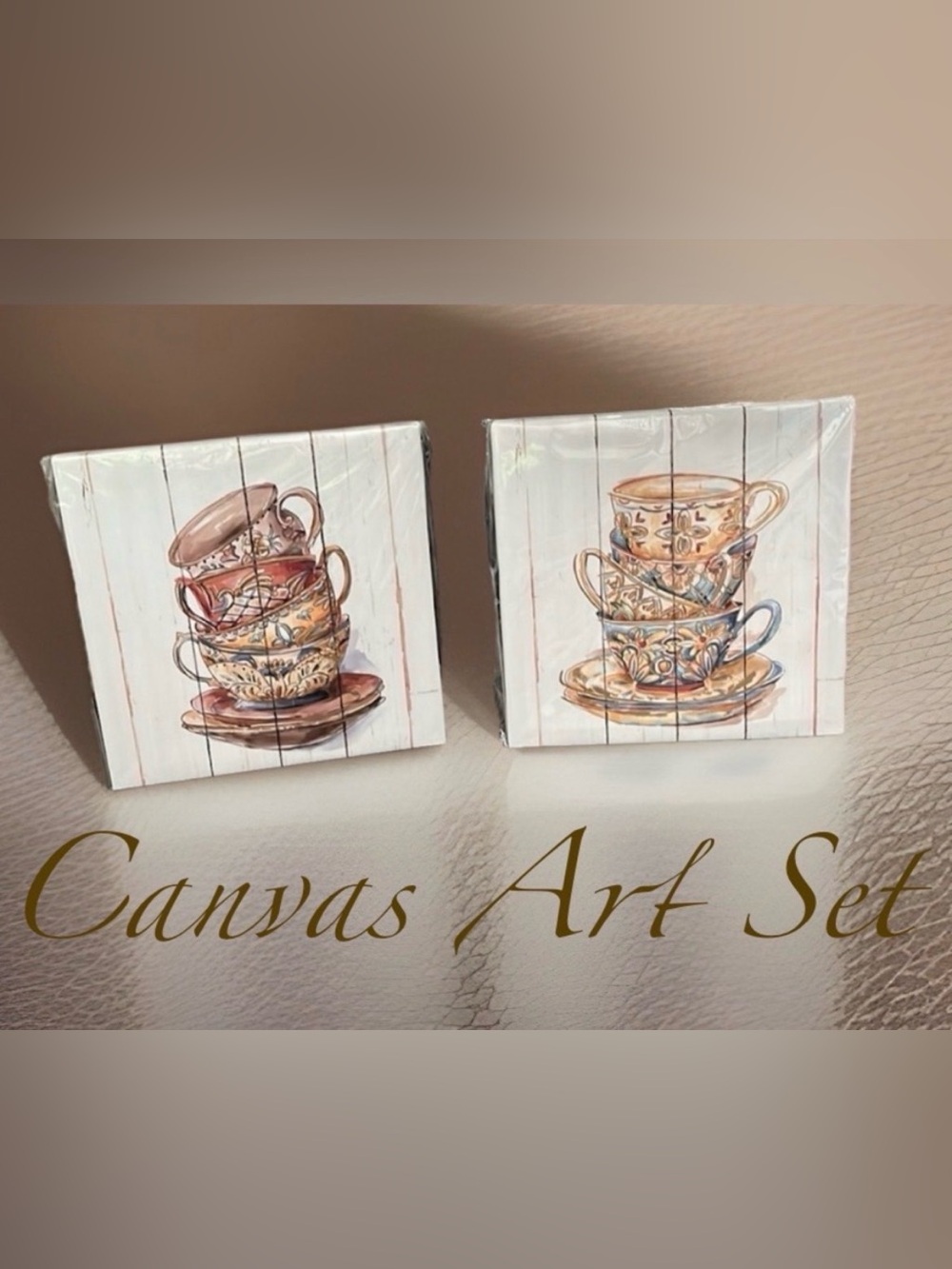 Cafe/Coffee Break  Java Mocha Kitchen Canvas Wall Art  Set ~New~  Wall Decor